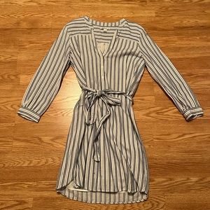 J Crew Factory Striped Shirt Dress